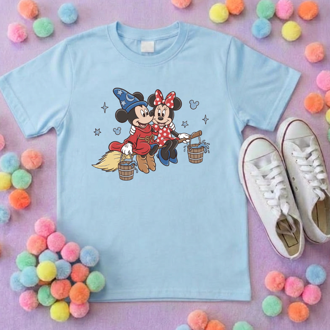 Magical Sorcerer and Minnie T-Shirt, Florida, Orlando, Magical World - Adults & Kids Sizes