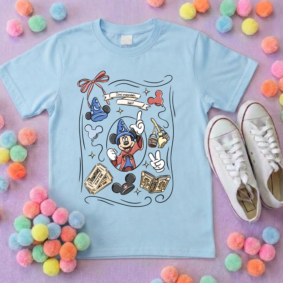 Magical Sorcerer, Full Art Printed T-Shirt, Florida, Orlando, Magical World - Adults & Kids Sizes
