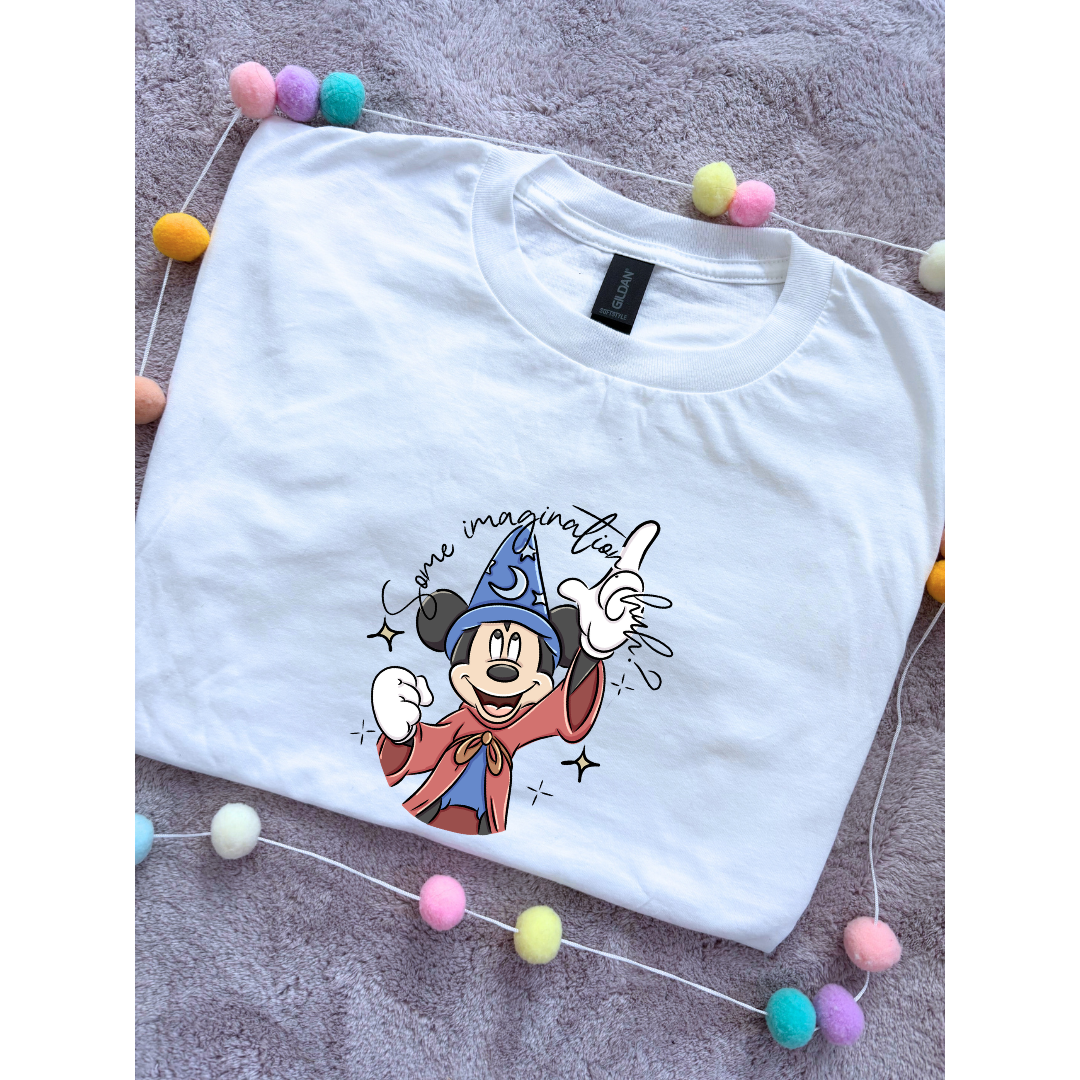 Magical Sorcerer, Some Imagination Printed T-Shirt, Florida, Orlando, Magical World - Adults & Kids Sizes