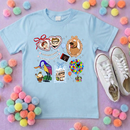 Up House Inspired Printed T-Shirt, Florida, Orlando, Ellie and Karl, Kevin, Dug - Adults & Kids Sizes - Cotton T-Shirt