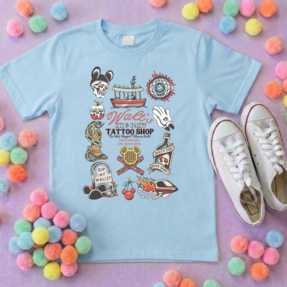 Walts Tattoo Park Life T-Shirt, Ears, Florida, Orlando, Cruise Holidays T-Shirts, Holiday Outfits - Adults & Kids Sizes - Cotton T-Shirt