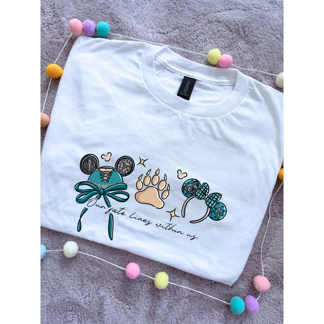 Scottish Brave Princess Inspired Printed T-Shirt, Princess Movie, Mouse Ears, Princess- Adults & Kids Sizes - Cotton T-Shirt