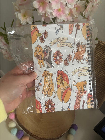 Lion King “No Worries” A5 Spiral Notebook