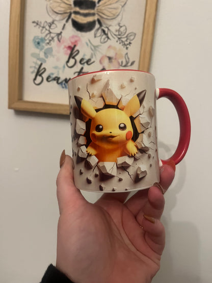 Personalised Kids Pokémon Character Mug, Smash Design with your name, Drinkware