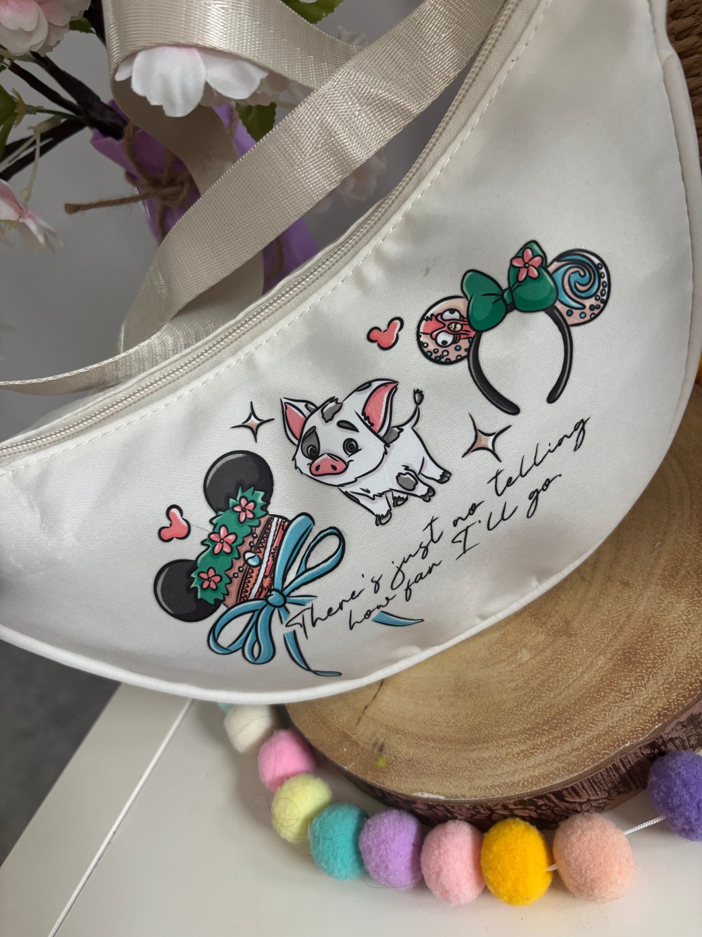 Moana and Friends, Polynesian Hotel Theme Dumpling Bags, Printed Inspired Bags, Crossbody Bags, Florida, Orlando, Paris, Theme Make Up Bag