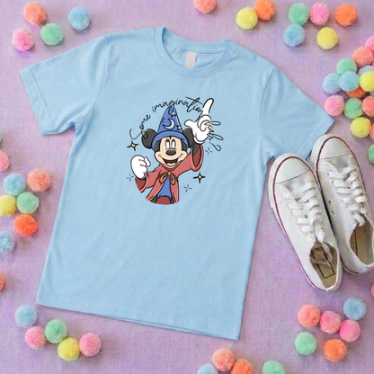 Magical Sorcerer, Some Imagination Printed T-Shirt, Florida, Orlando, Magical World - Adults & Kids Sizes