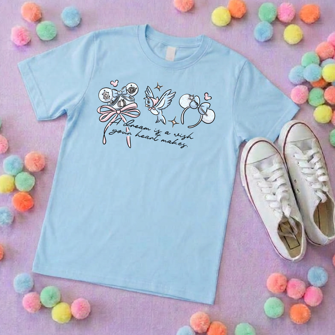 Ballgown Princess Inspired Printed T-Shirt, Princess Movie, Mouse Ears, Princess- Adults & Kids Sizes - Cotton T-Shirt