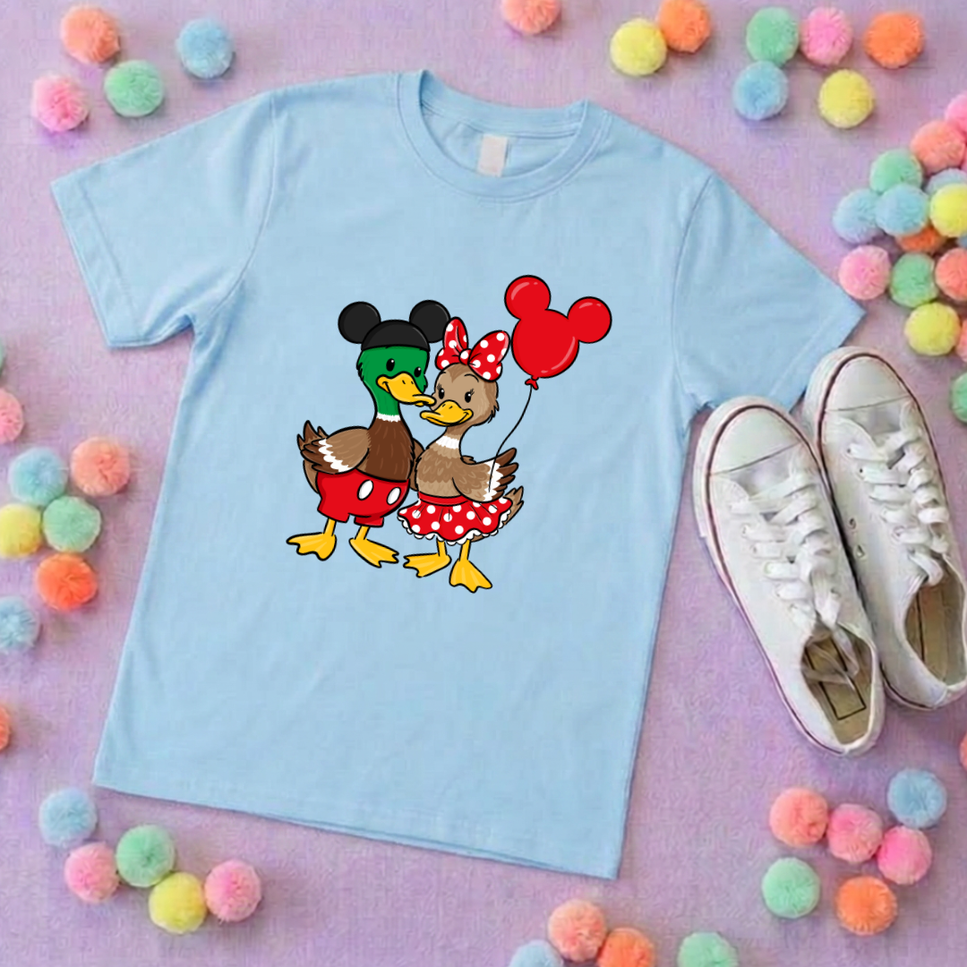 Park Ducks Duo, Park Life T-Shirt, Ears, Florida, Orlando, Cruise Holidays T-Shirts, Holiday Outfits - Adults & Kids Sizes - Cotton T-Shirt