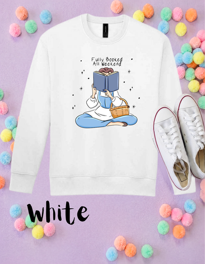 Fully Booked Belle Sweatshirt, Ears, Florida, Orlando, Jumper, Halloween Outfits, - Adults & Kids Sizes - Cotton Sweatshirt