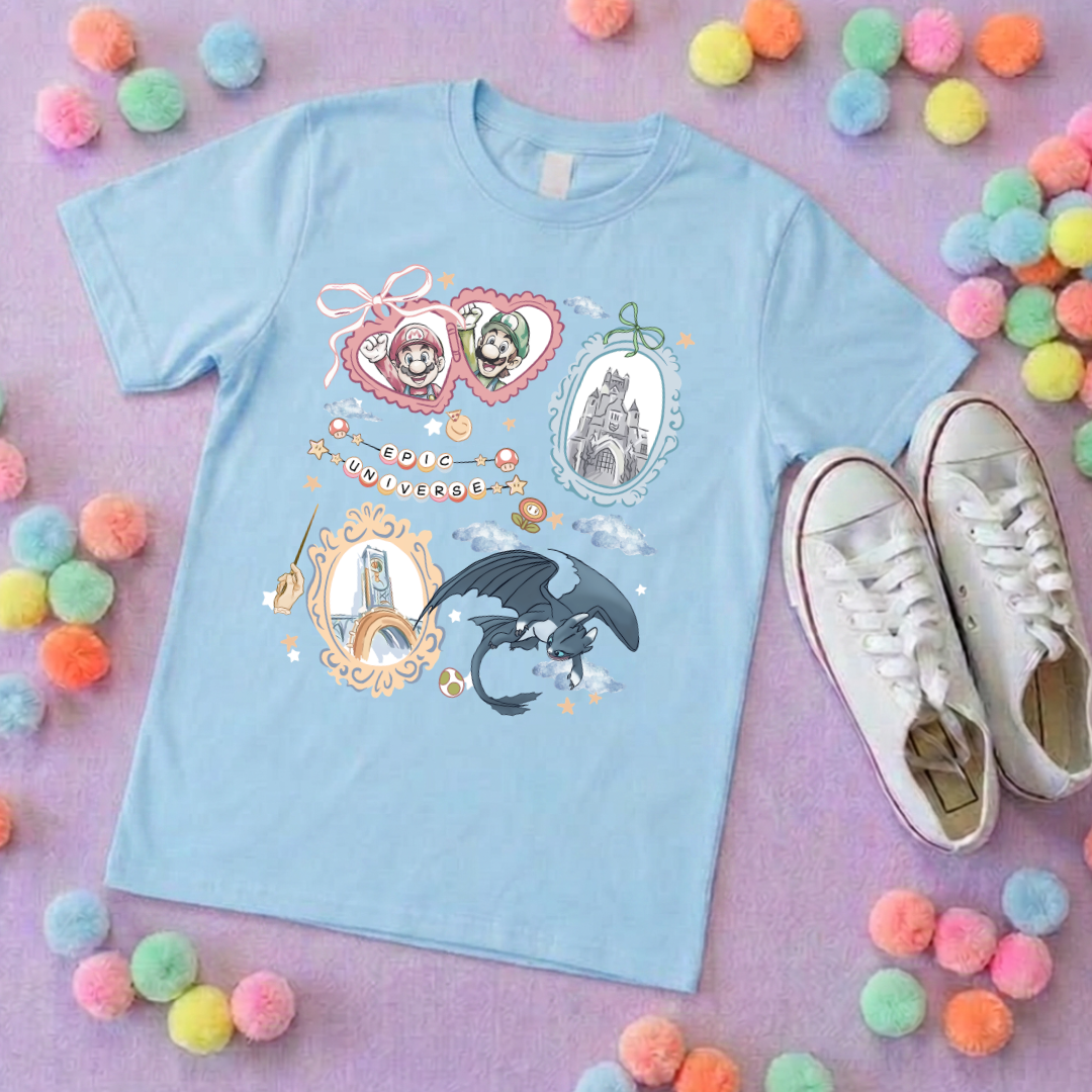 Universe Epic Inspired Printed T-Shirt, Theme Park, Orlando, Inspired Character T-Shirts - Adults & Kids Sizes - Cotton T-Shirt