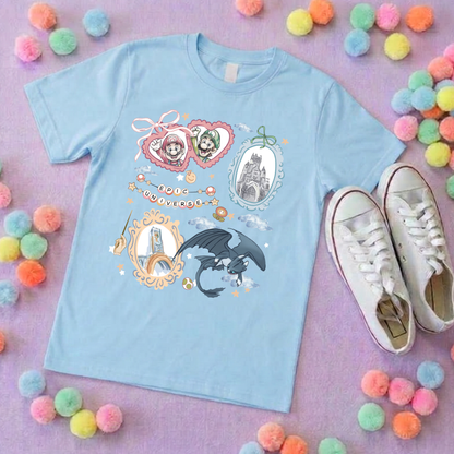 Universe Epic Inspired Printed T-Shirt, Theme Park, Orlando, Inspired Character T-Shirts - Adults & Kids Sizes - Cotton T-Shirt
