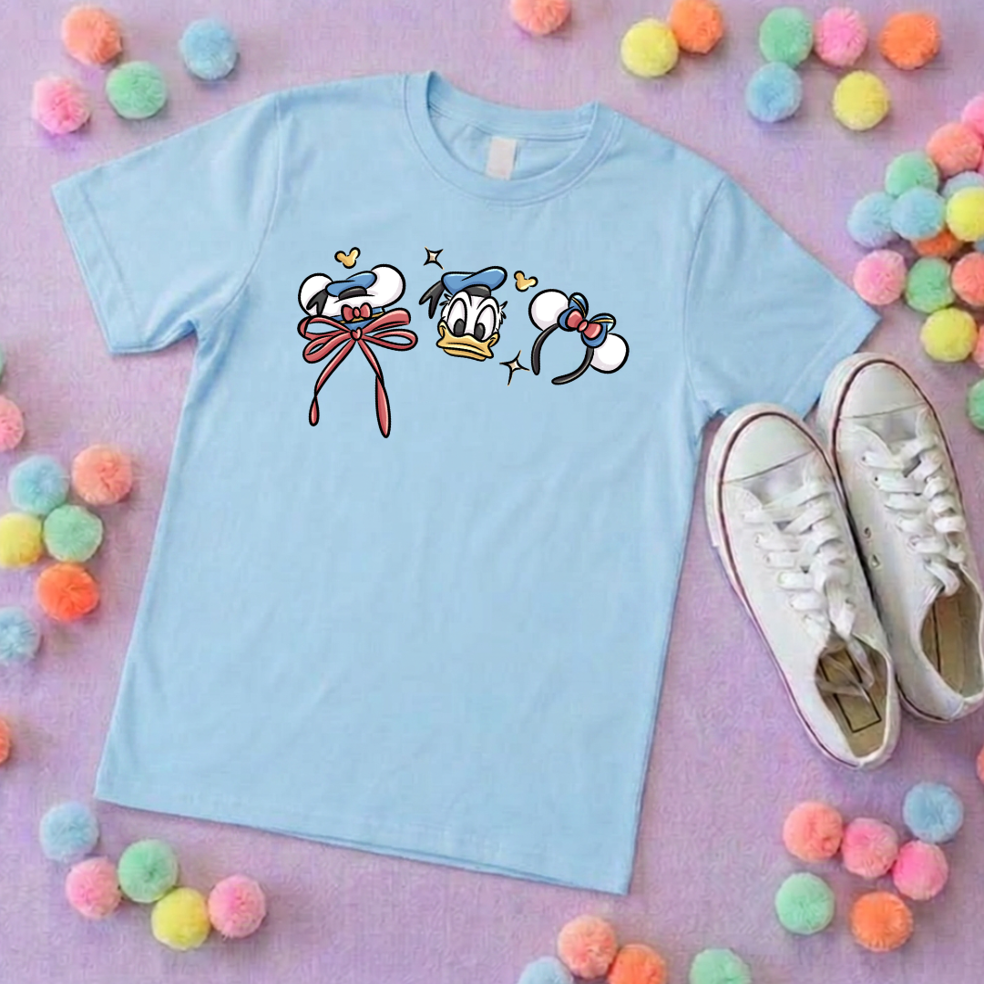 Magical Sailor Duck Bow Printed T-Shirt, Florida, Orlando, Magical World - Adults & Kids Sizes