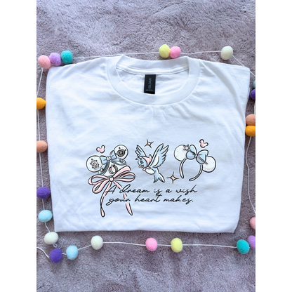 Ballgown Princess Inspired Printed T-Shirt, Princess Movie, Mouse Ears, Princess- Adults & Kids Sizes - Cotton T-Shirt