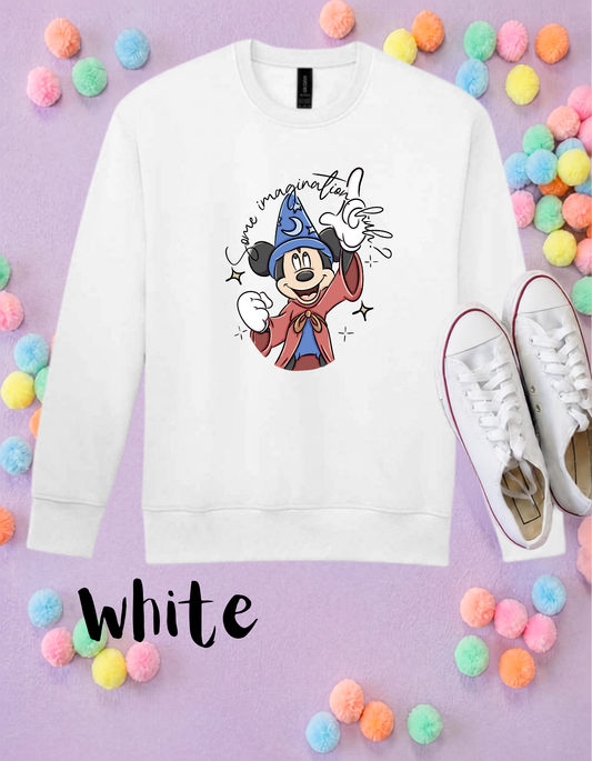Magical Kingdom, Magical Mouse, Some Imagination Huh?, Florida, Orlando, Magical World, Fleece Sweatshirt - Adults & Kids Sizes