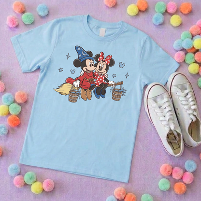 Magical Sorcerer and Minnie T-Shirt, Florida, Orlando, Magical World - Adults & Kids Sizes