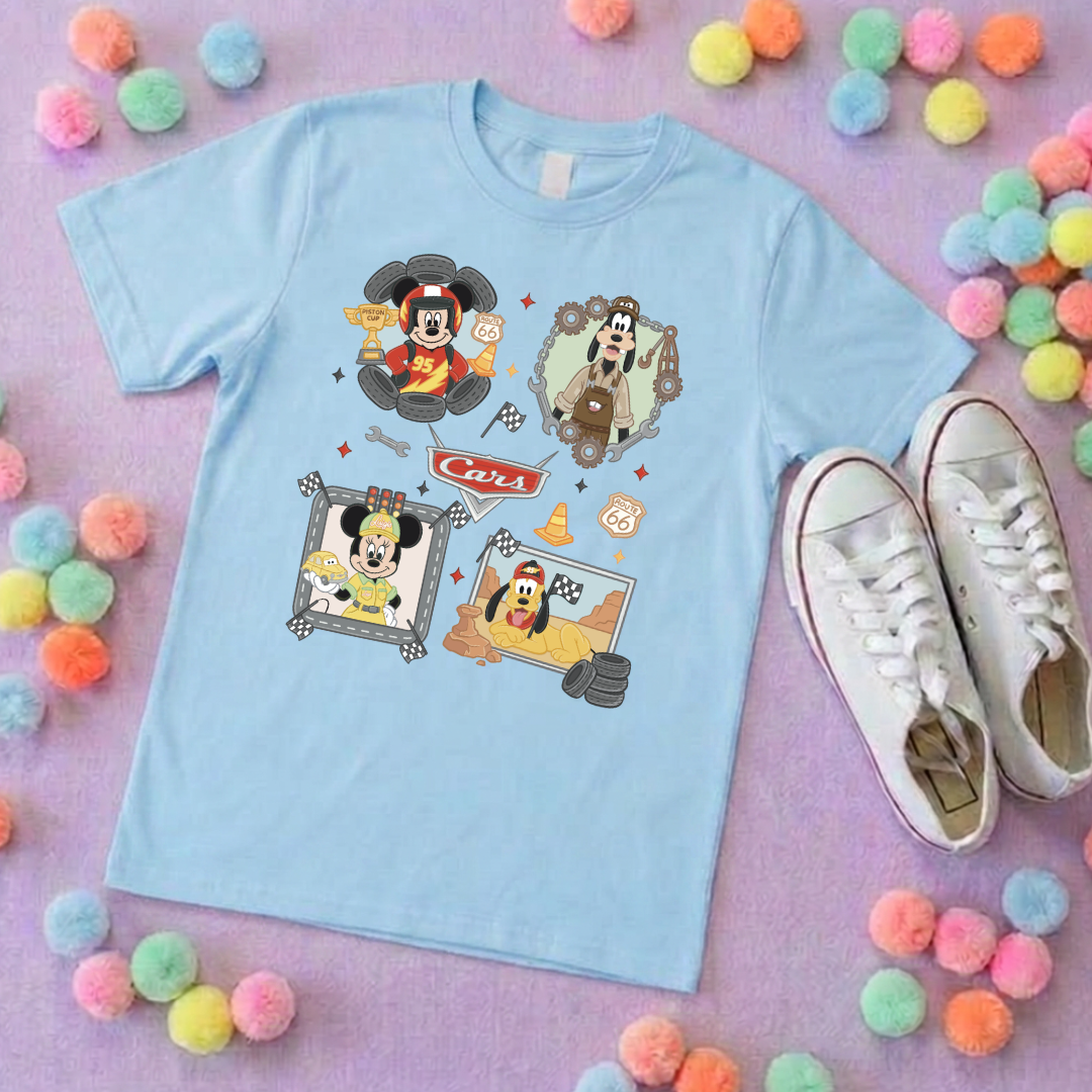 Cars Mouse Besties Park Life T-Shirt, Ears, Florida, Orlando, Cruise Holidays T-Shirts, Holiday Outfits - Adults & Kids Sizes - Cotton T-Shirt