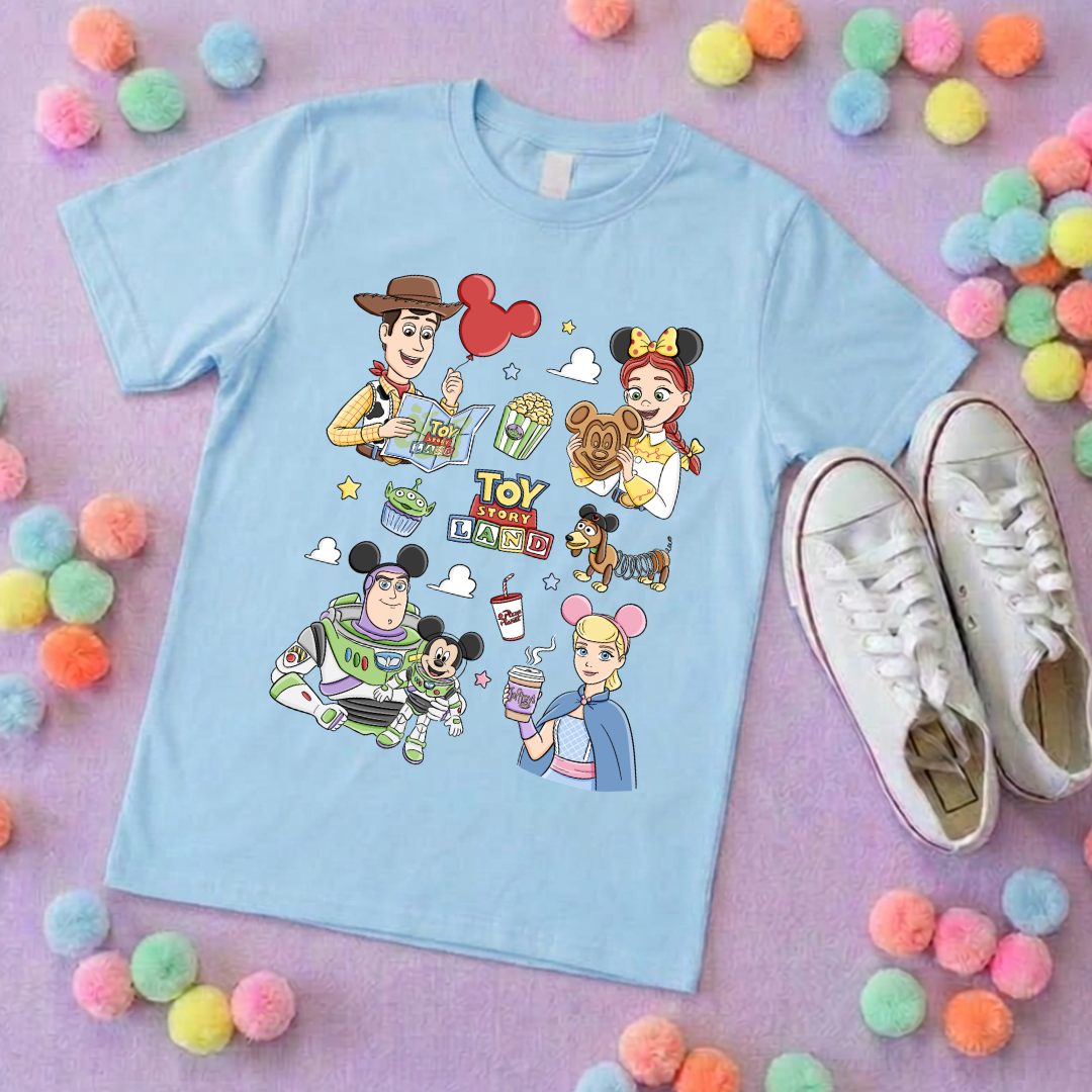 Toys Story Besties Full Art Park Life T-Shirt, Ears, Florida, Orlando, Cruise Holidays T-Shirts, Holiday Outfits - Adults & Kids Sizes - Cotton T-Shirt