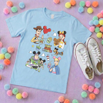 Toys Story Besties Full Art Park Life T-Shirt, Ears, Florida, Orlando, Cruise Holidays T-Shirts, Holiday Outfits - Adults & Kids Sizes - Cotton T-Shirt