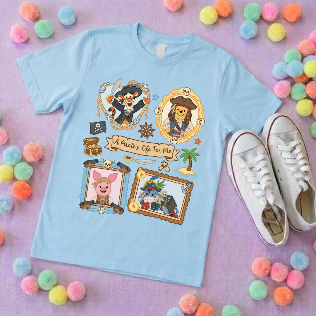 Pirate Besties Park Life T-Shirt, Ears, Florida, Orlando, Cruise Holidays T-Shirts, Holiday Outfits - Adults & Kids Sizes - Cotton T-Shirt