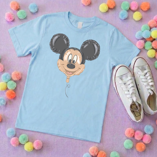 Mouse Balloon, Printed T-Shirt, Florida, Orlando, Magical World - Adults & Kids Sizes