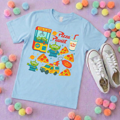 Planet Pizza Park Life T-Shirt, Ears, Florida, Orlando, Cruise Holidays T-Shirts, Holiday Outfits - Adults & Kids Sizes - Cotton T-Shirt