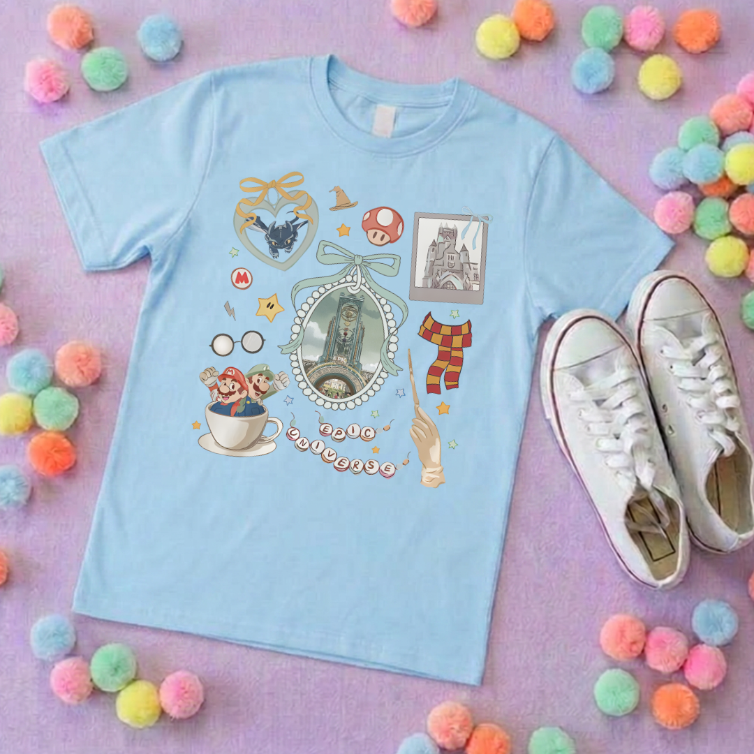Universe Epic Inspired Printed T-Shirt, Theme Park, Orlando, Inspired Character T-Shirts - Adults & Kids Sizes - Cotton T-Shirt