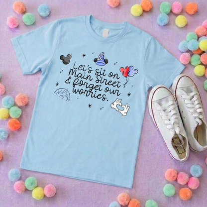 Mainstreet Park Life T-Shirt, Ears, Florida, Orlando, Cruise Holidays T-Shirts, Holiday Outfits - Adults & Kids Sizes - Cotton T-Shirt