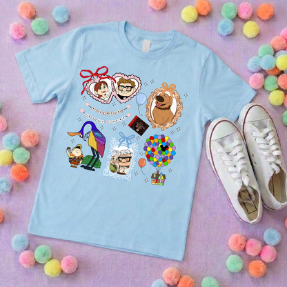 Up House Inspired Printed T-Shirt, Florida, Orlando, Ellie and Karl, Kevin, Dug - Adults & Kids Sizes - Cotton T-Shirt