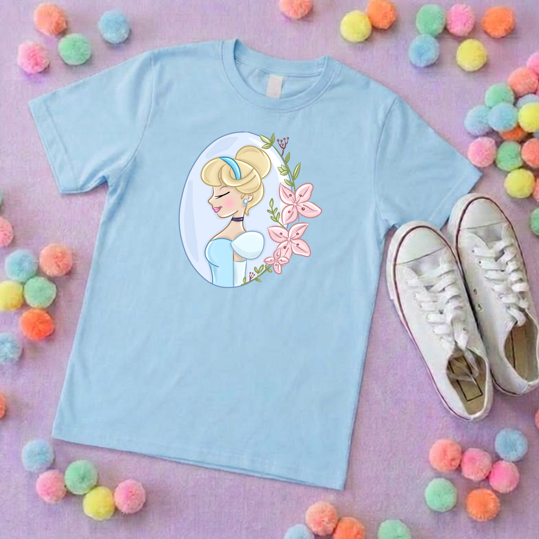 Ballgown Princess Inspired Printed T-Shirt, Princess Movie, Mouse Ears, Princess- Adults & Kids Sizes - Cotton T-Shirt