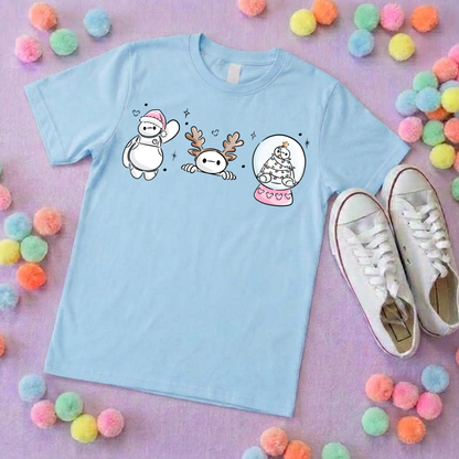 Christmas Baymax T-Shirt, Ears, Florida, Orlando, Christmas T-Shirts, Christmas Outfits - Adults & Kids Sizes - Cotton T-Shirt