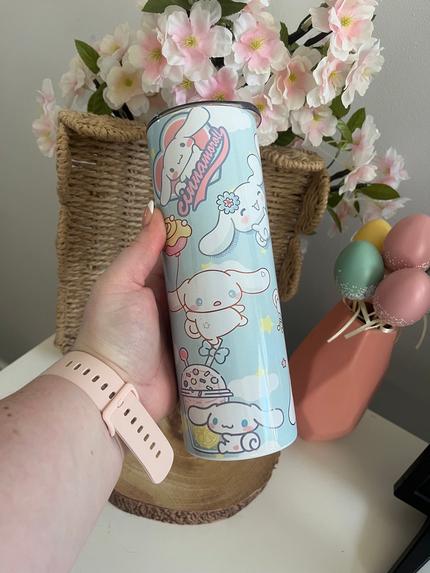 Cute Cinnamonroll Kindness 20oz Tumbler, Girl Era, Hot and Cold Drinks Tumbler
