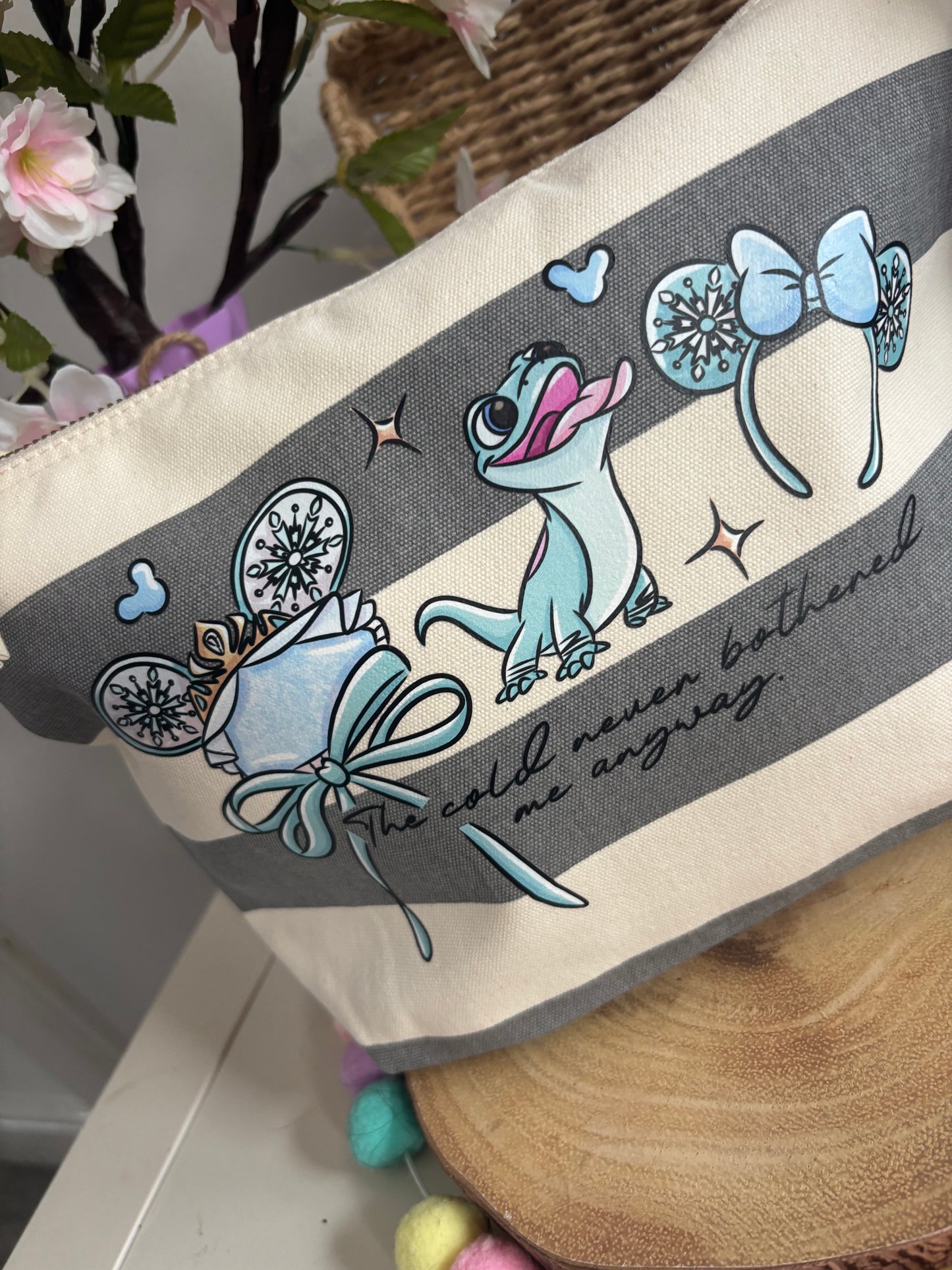 Frozen Sisters Make Up Bags, Printed Inspired Make Up Bags, Ears Bags, Florida, Orlando, Paris, Nautical Theme Make Up Bag