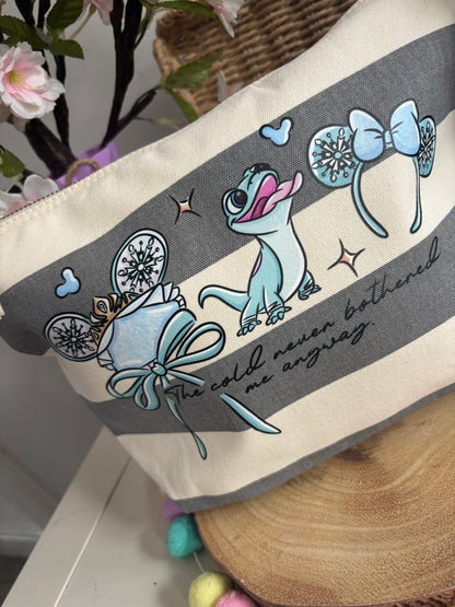 Frozen Sisters Make Up Bags, Printed Inspired Make Up Bags, Ears Bags, Florida, Orlando, Paris, Nautical Theme Make Up Bag