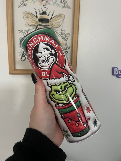 Grinch Inspired Hot and Cold 20oz Tumbler for Coffee and Travel - Bottle, Water Bottles