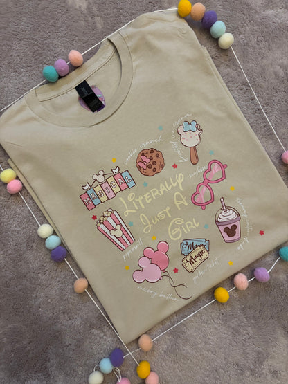 Just a Girl Park Life T-Shirt, Ears, Florida, Orlando, Cruise Holidays T-Shirts, Holiday Outfits - Adults & Kids Sizes - Cotton T-Shirt