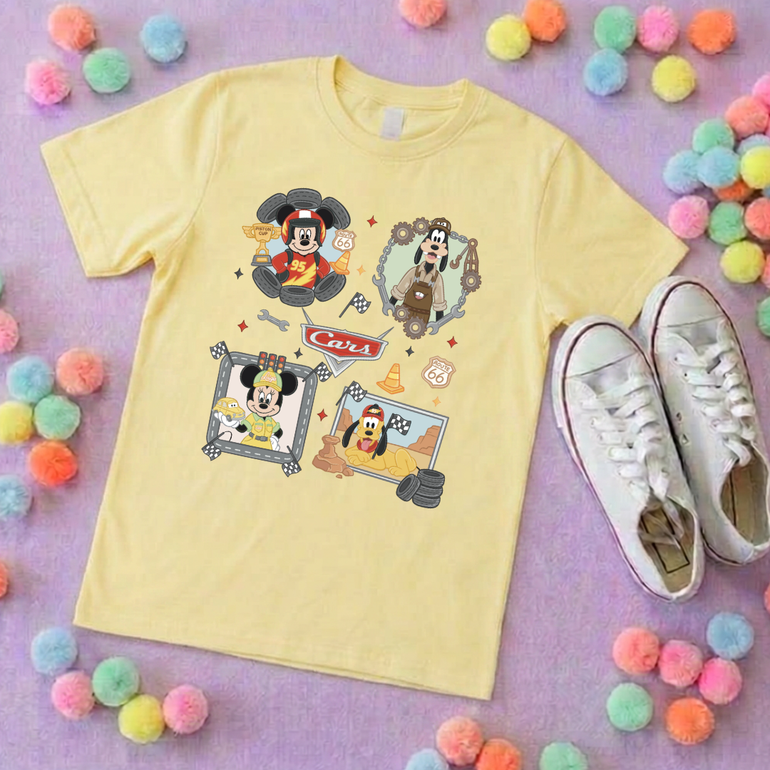 Cars Mouse Besties Park Life T-Shirt, Ears, Florida, Orlando, Cruise Holidays T-Shirts, Holiday Outfits - Adults & Kids Sizes - Cotton T-Shirt