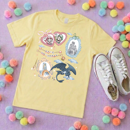 Universe Epic Inspired Printed T-Shirt, Theme Park, Orlando, Inspired Character T-Shirts - Adults & Kids Sizes - Cotton T-Shirt