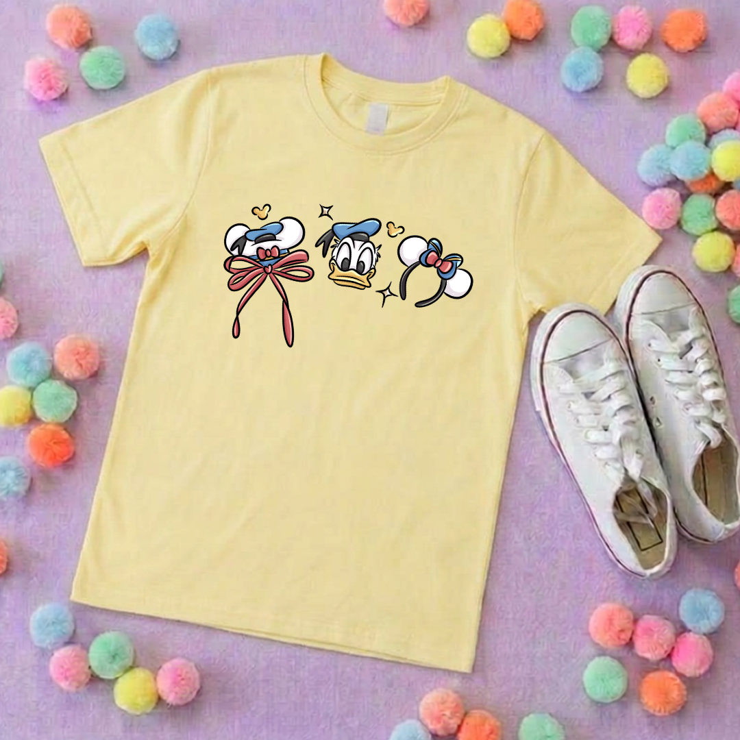 Magical Sailor Duck Bow Printed T-Shirt, Florida, Orlando, Magical World - Adults & Kids Sizes