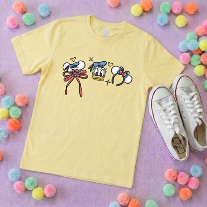 Magical Sailor Duck Bow Printed T-Shirt, Florida, Orlando, Magical World - Adults & Kids Sizes