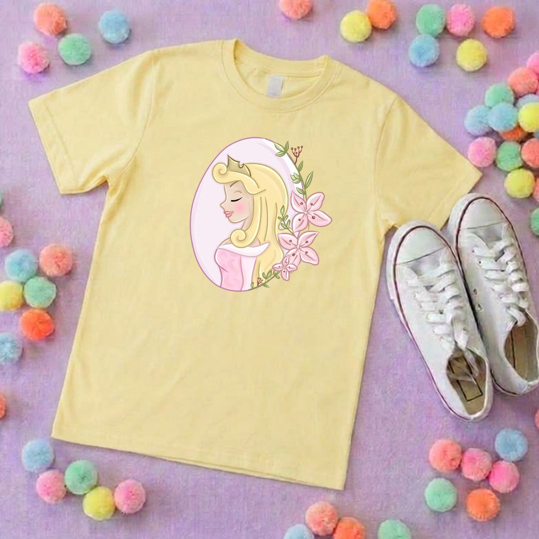 Sleeping Princess Inspired Printed T-Shirt, Princess Movie, Mouse Ears, Princess- Adults & Kids Sizes - Cotton T-Shirt