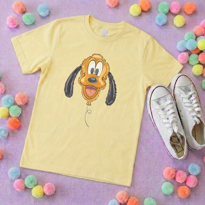 Pluto Balloon, Printed T-Shirt, Florida, Orlando, Magical World - Adults & Kids Sizes