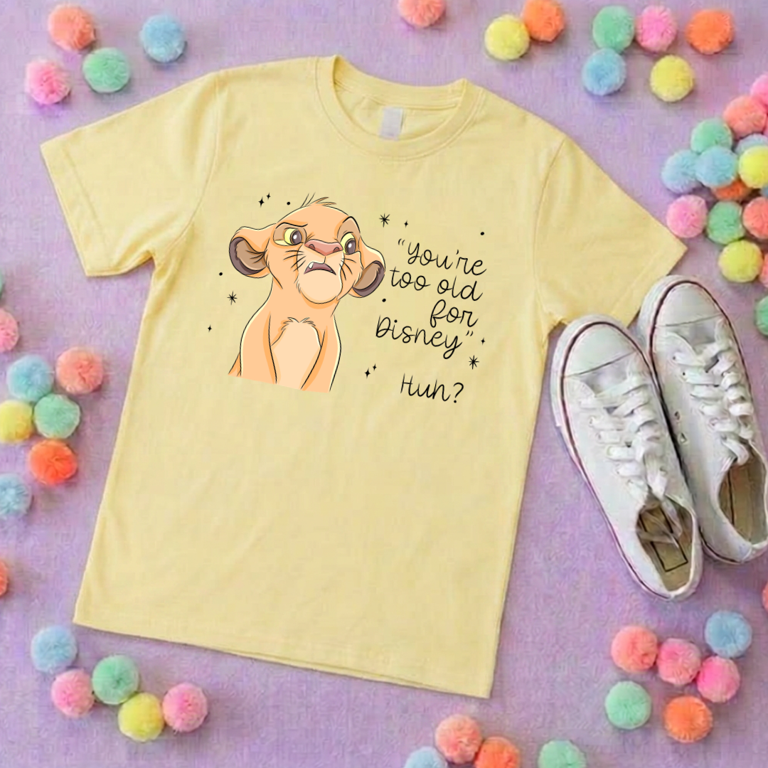 King Lion Inspired Printed T-Shirt, Safari, Inspired Character T-Shirts - Adults & Kids Sizes - Cotton T-Shirt