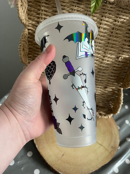 Book Dragon Cold Cups, Gothic Style Cold Cup Tumbler, Cold Cups, Dragon Theme, Dragon Decor, Tattoo Style, Summer Drinks Cup,