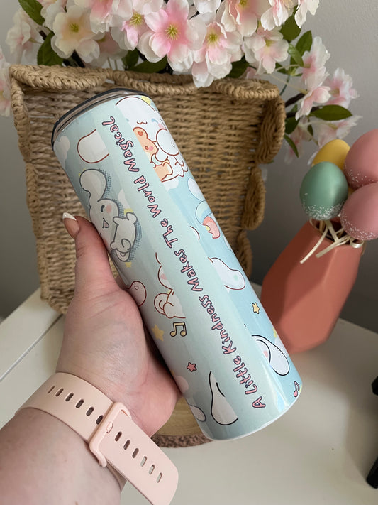 Cute Cinnamonroll Kindness 20oz Tumbler, Girl Era, Hot and Cold Drinks Tumbler
