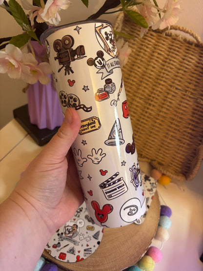 It Started with a Mouse Walt Theme 20oz Tumbler, Hot & Cold Drinks Tumbler