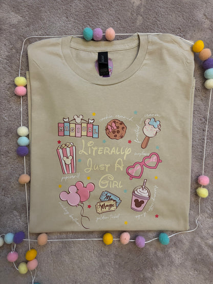 Just a Girl Park Life T-Shirt, Ears, Florida, Orlando, Cruise Holidays T-Shirts, Holiday Outfits - Adults & Kids Sizes - Cotton T-Shirt