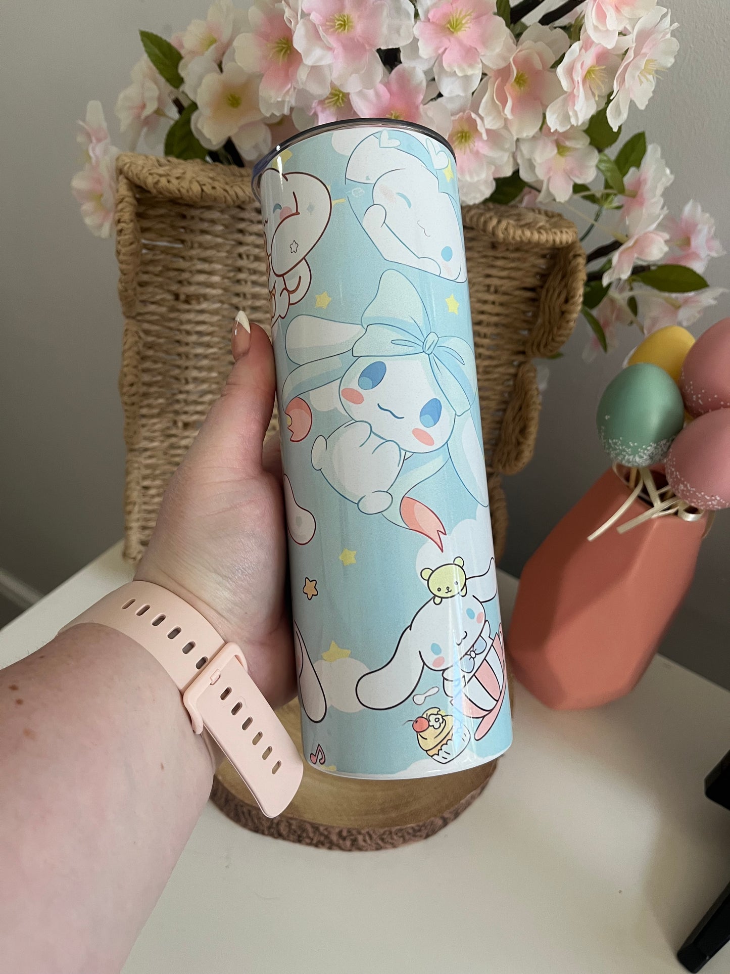 Cute Cinnamonroll Kindness 20oz Tumbler, Girl Era, Hot and Cold Drinks Tumbler