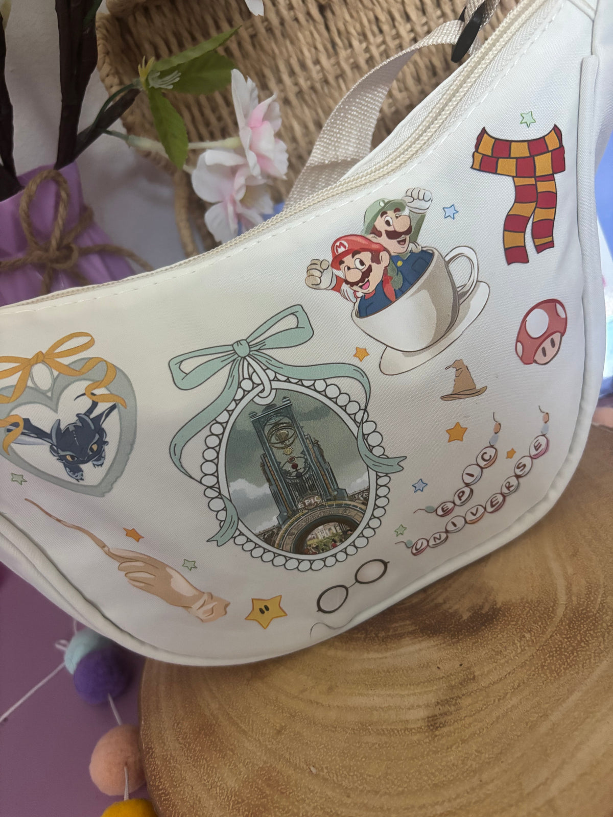 Favourite Epic, Epic Universe, Universal Dumpling Bags, Printed Inspired Cross Body Bags, Theme Park Bags, Florida, Orlando, Paris