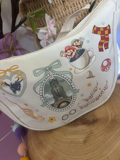 Favourite Epic, Epic Universe, Universal Dumpling Bags, Printed Inspired Cross Body Bags, Theme Park Bags, Florida, Orlando, Paris