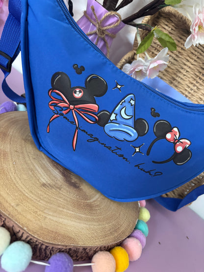 Magical Kingdom, Magic Mouse Dumpling Bags, Printed Inspired Make Up Bags, Ears Bags, Florida, Orlando, Paris, Crossbody Bum Bag